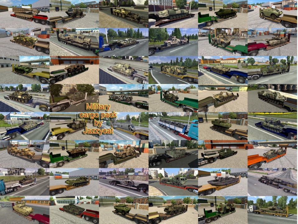 MILITARY CARGO PACK BY JAZZYCAT FROM ETS2 TO ATS
