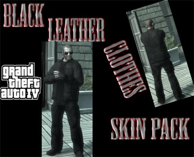 Black Leather Clothes Skinpack