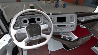 Interior Scania R & S White Red 1.0 thumbnail 2