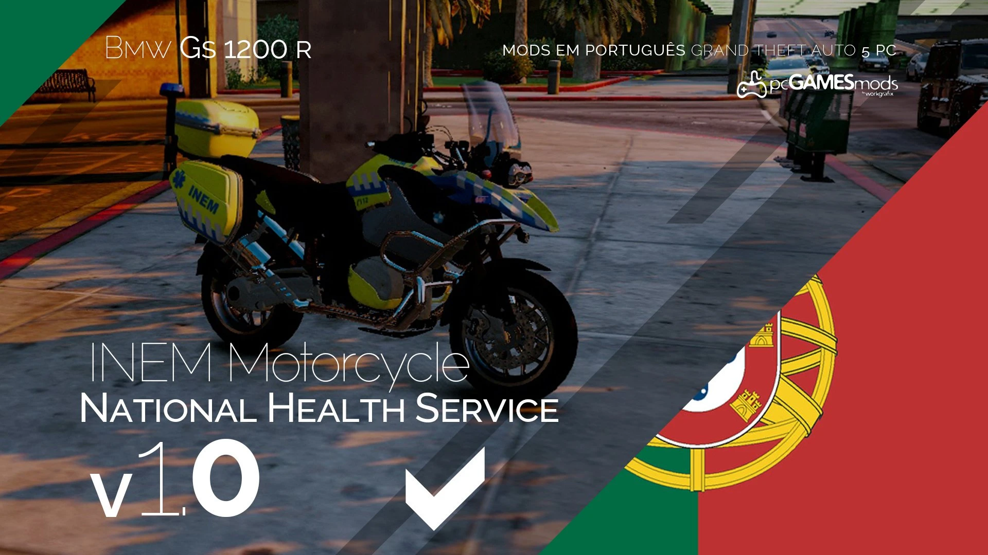 Portuguese SNS - INEM Motorcycle - BMW GS 1200 1.0 - GTA 5