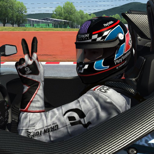 GranTurismo Suit and gloves black and white image 1