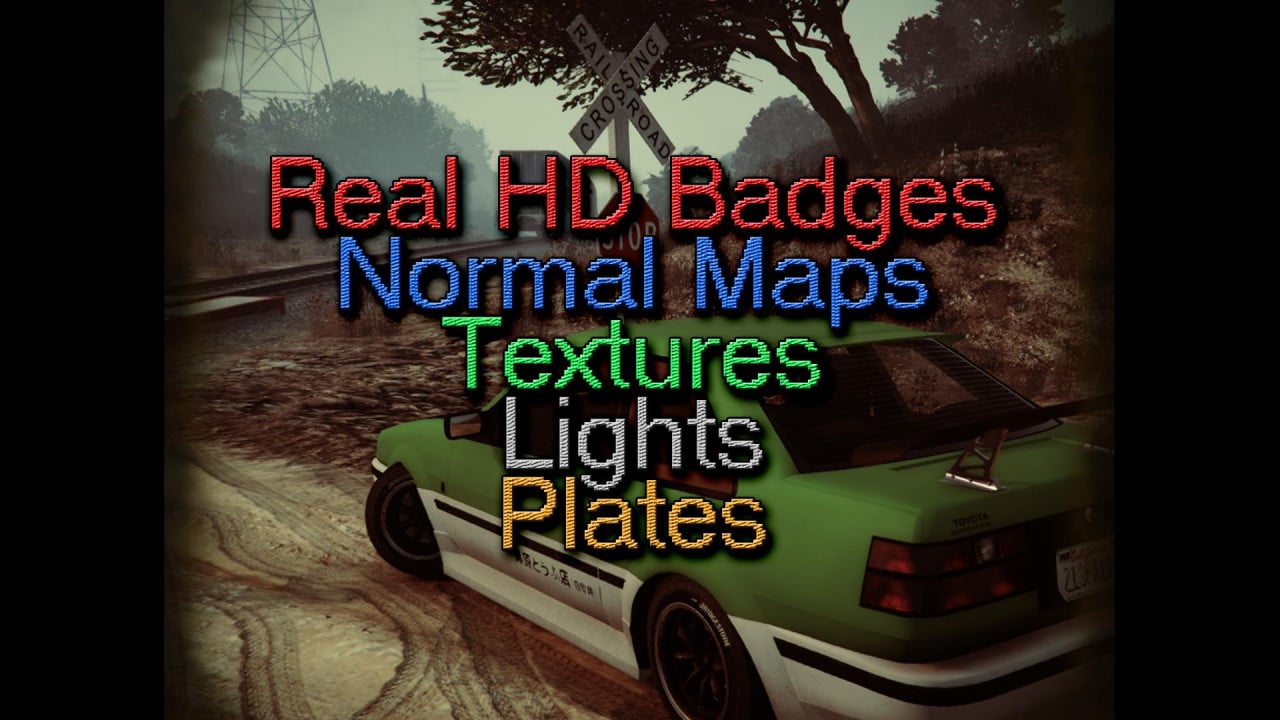 Real HD Badges, Normal Maps, Textures, Lights & Plates