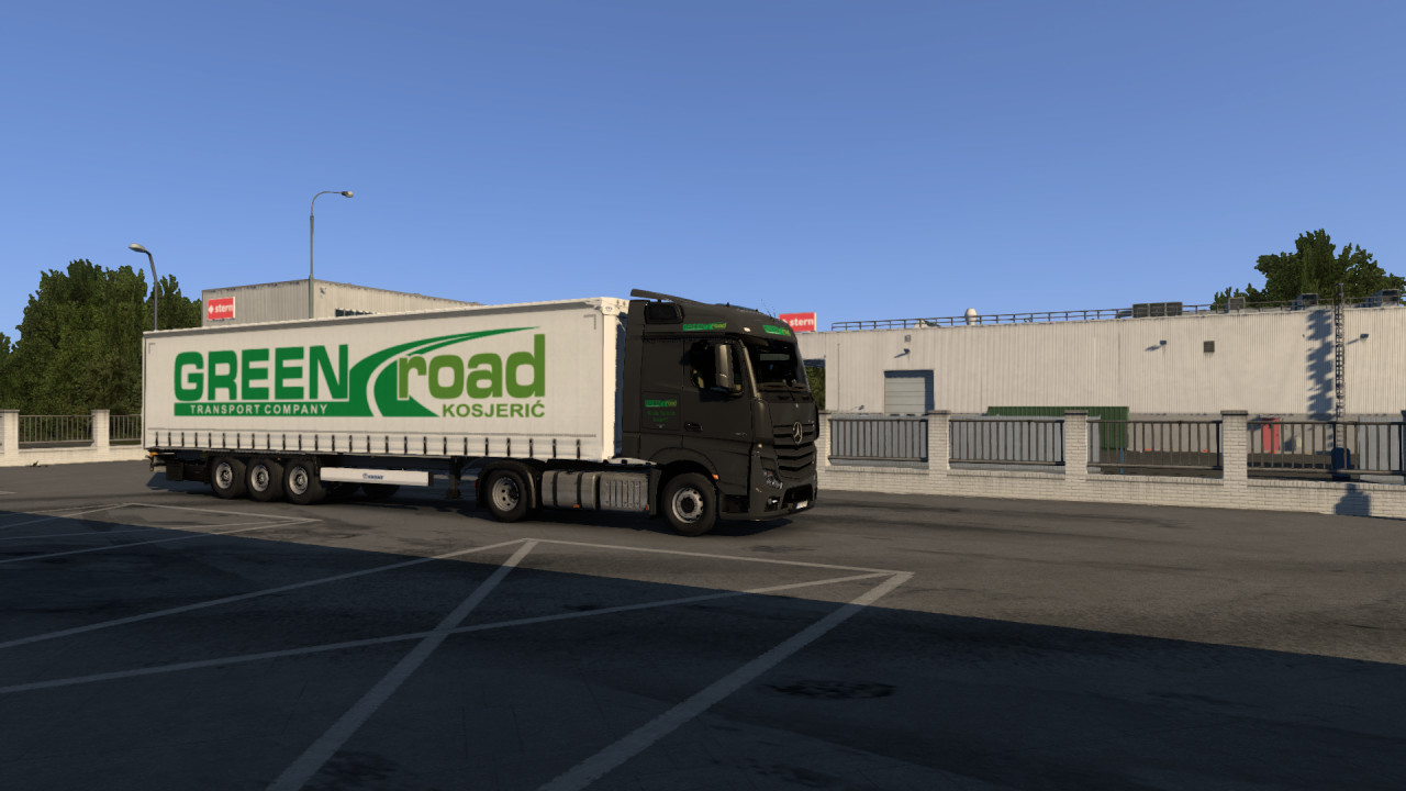 Green Road skin for Mercedes MP4 and Krone Profiliner