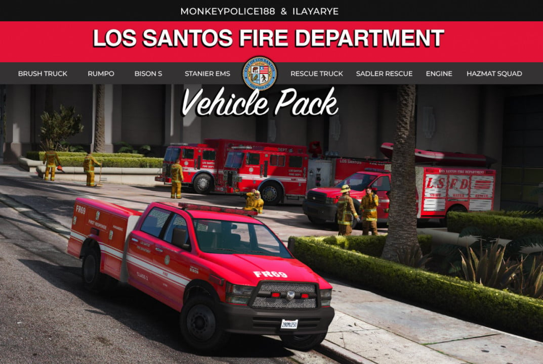 Los Santos Fire Department Vehicle Pack (LSFD and LSIAFD)