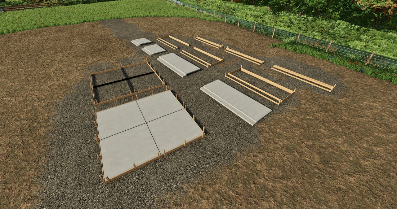 Concrete Forms, Slabs, and Some Trenches
