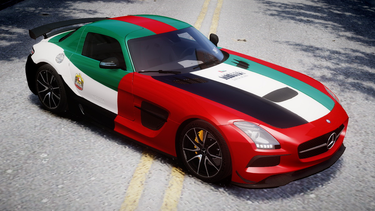 2014 Mercedes Benz SLS AMG Black Series "UAE Theme" Paintjob