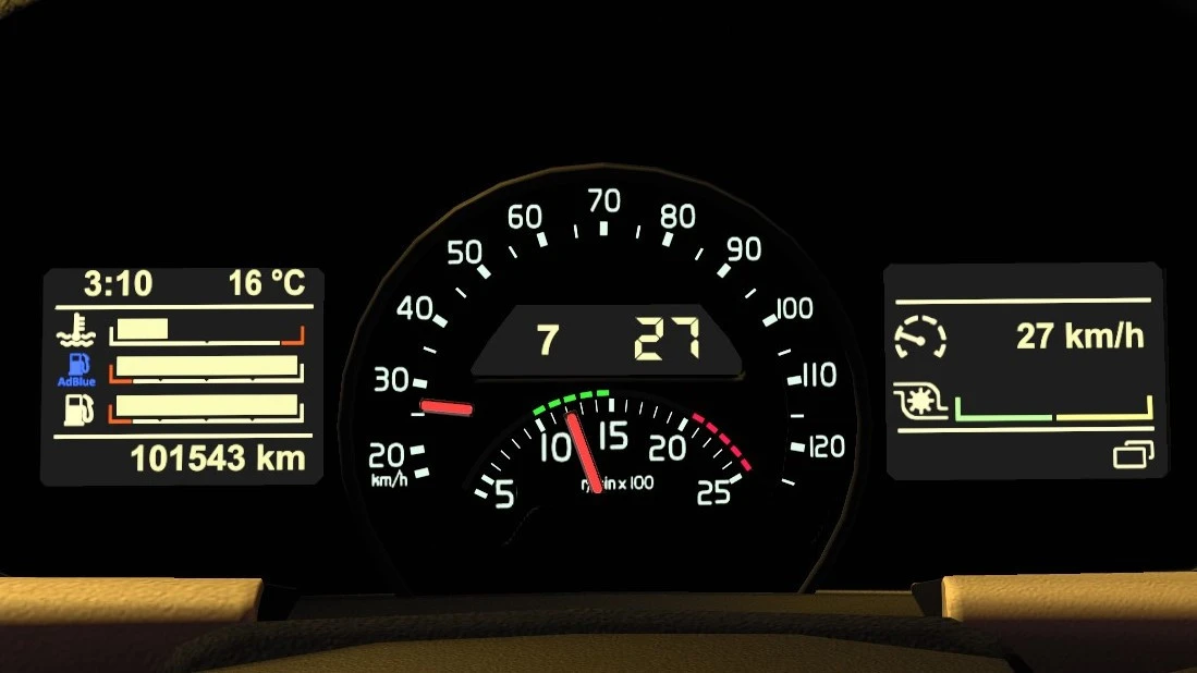 Volvo FH (FH16 2012) Better Dashboard v1.5.4