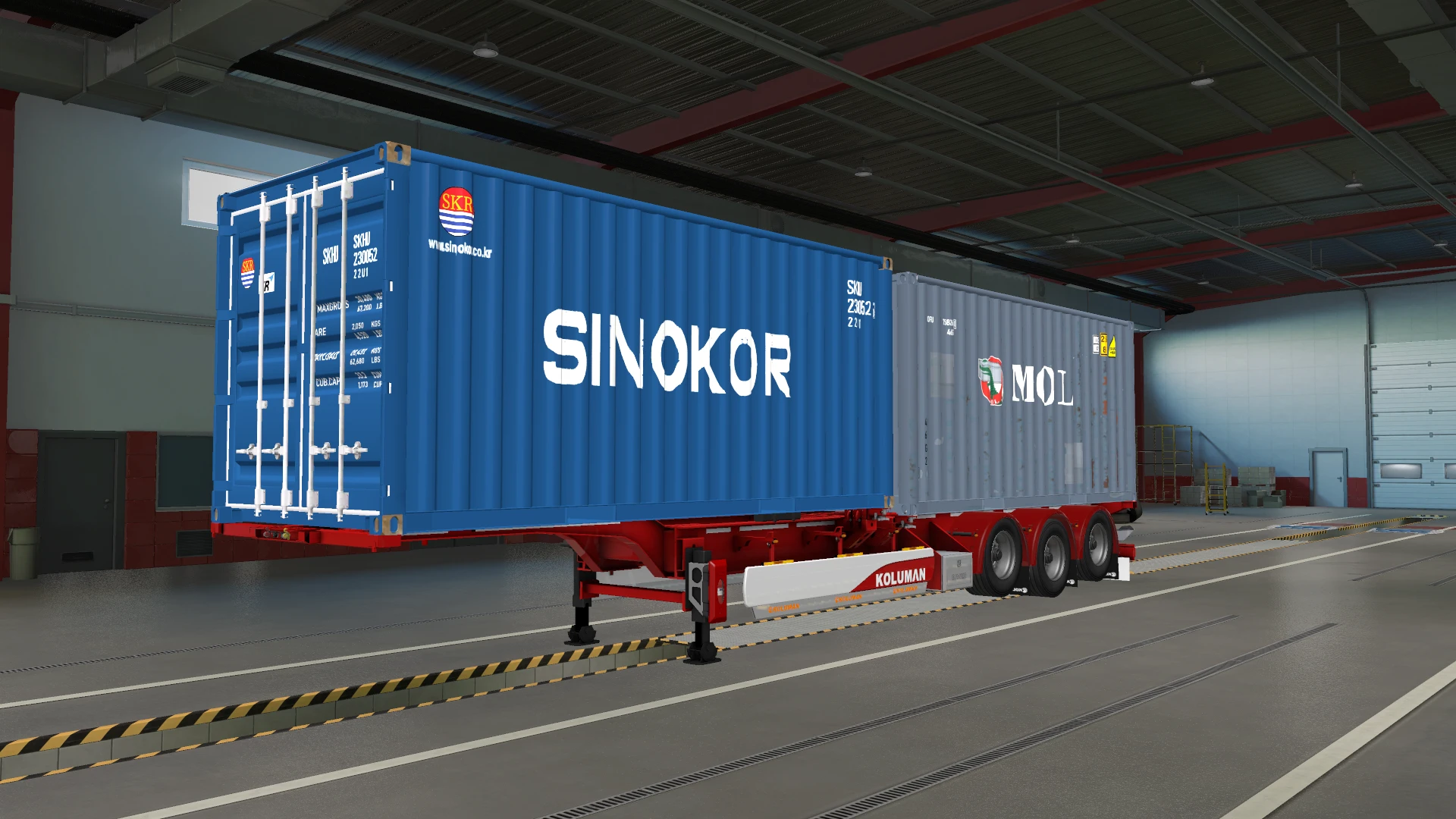 Columan Container Trailer with Korean Specifications 1.0