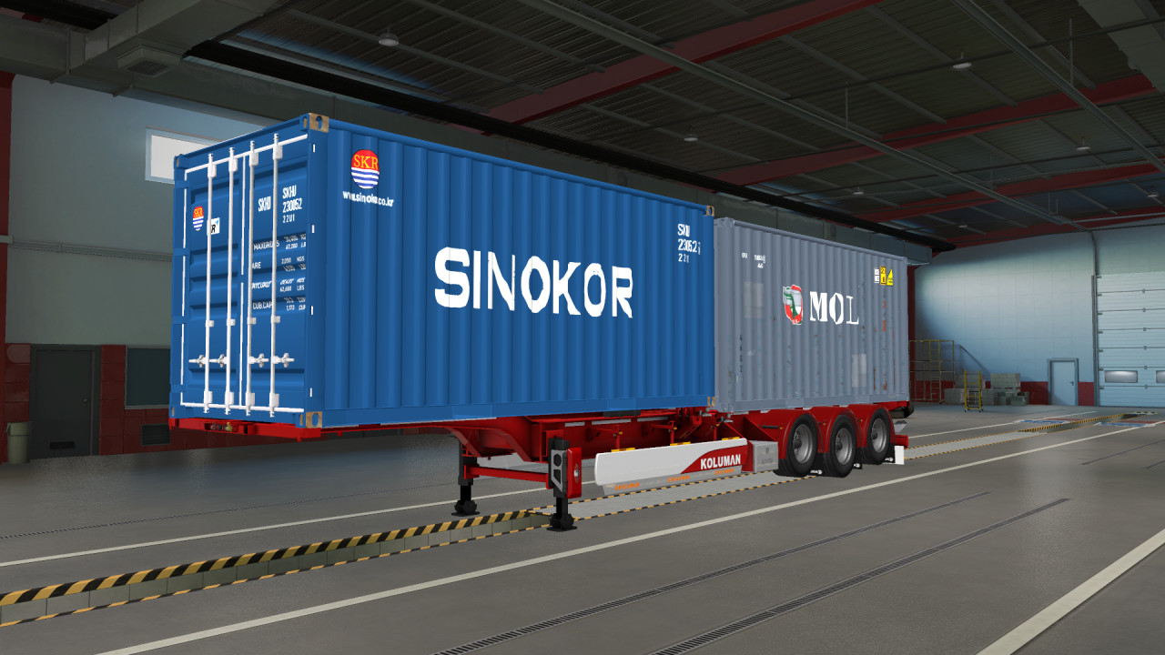 Columan Container Trailer with Korean Specifications