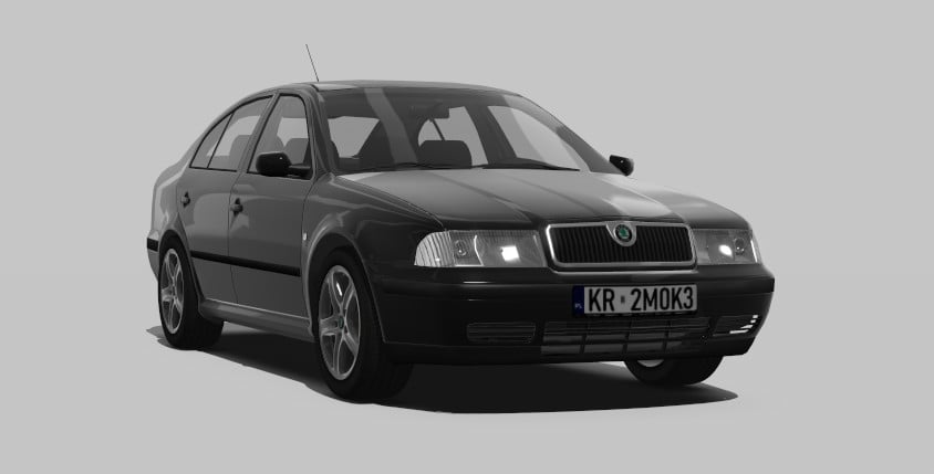 SKODA FABIA 1.9 TDI SMOKES BLACK (custom polish plate)