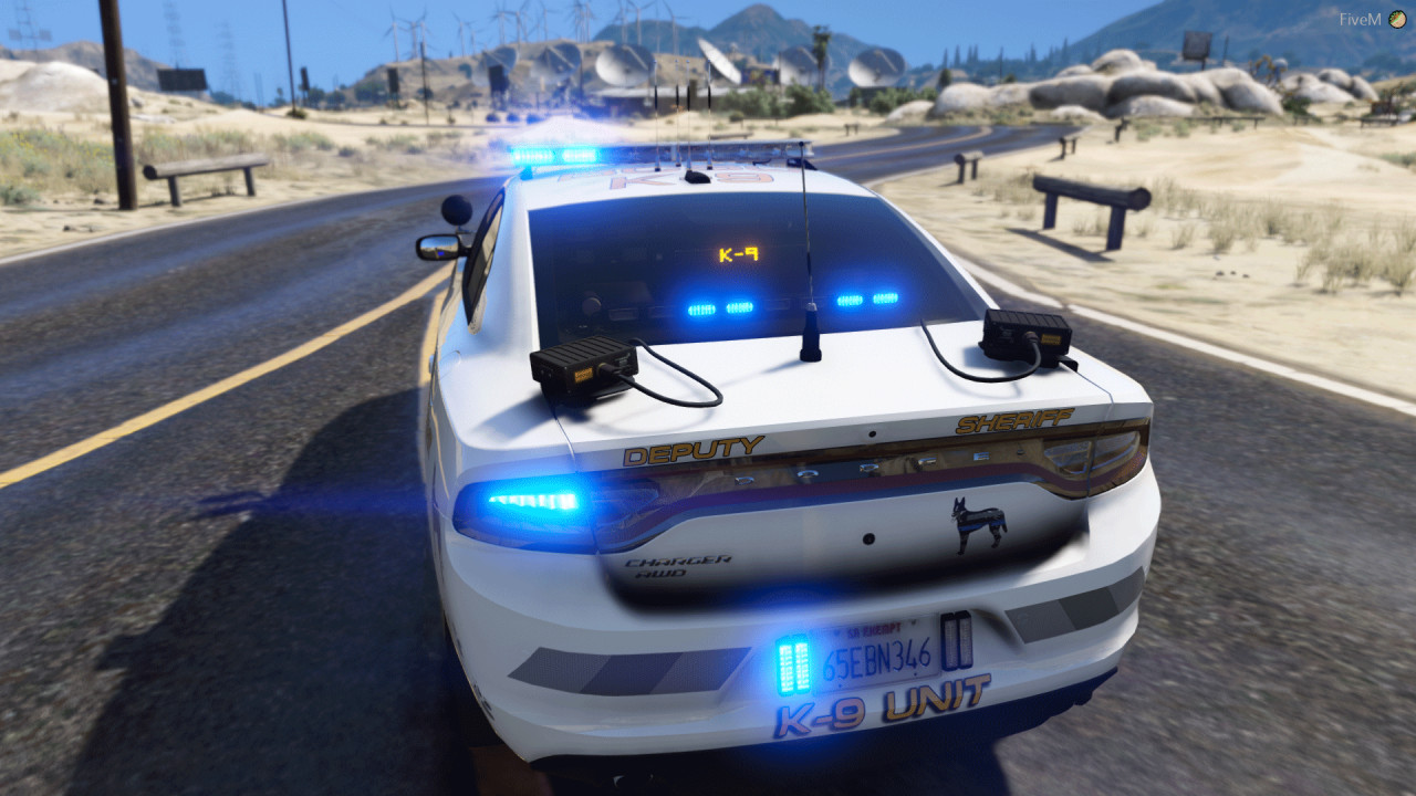 2018 K-9 Police Dodge Charger (Red & Blue - Blue & Blue)