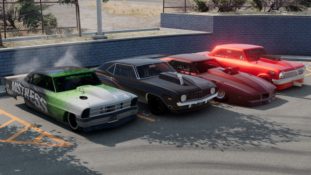 Drag Cars Pack (Pack of 4 Cars)