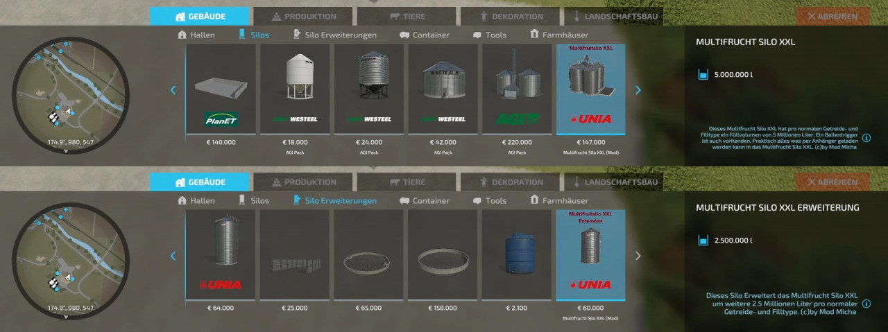 Multifruit Silo And Production Pack
