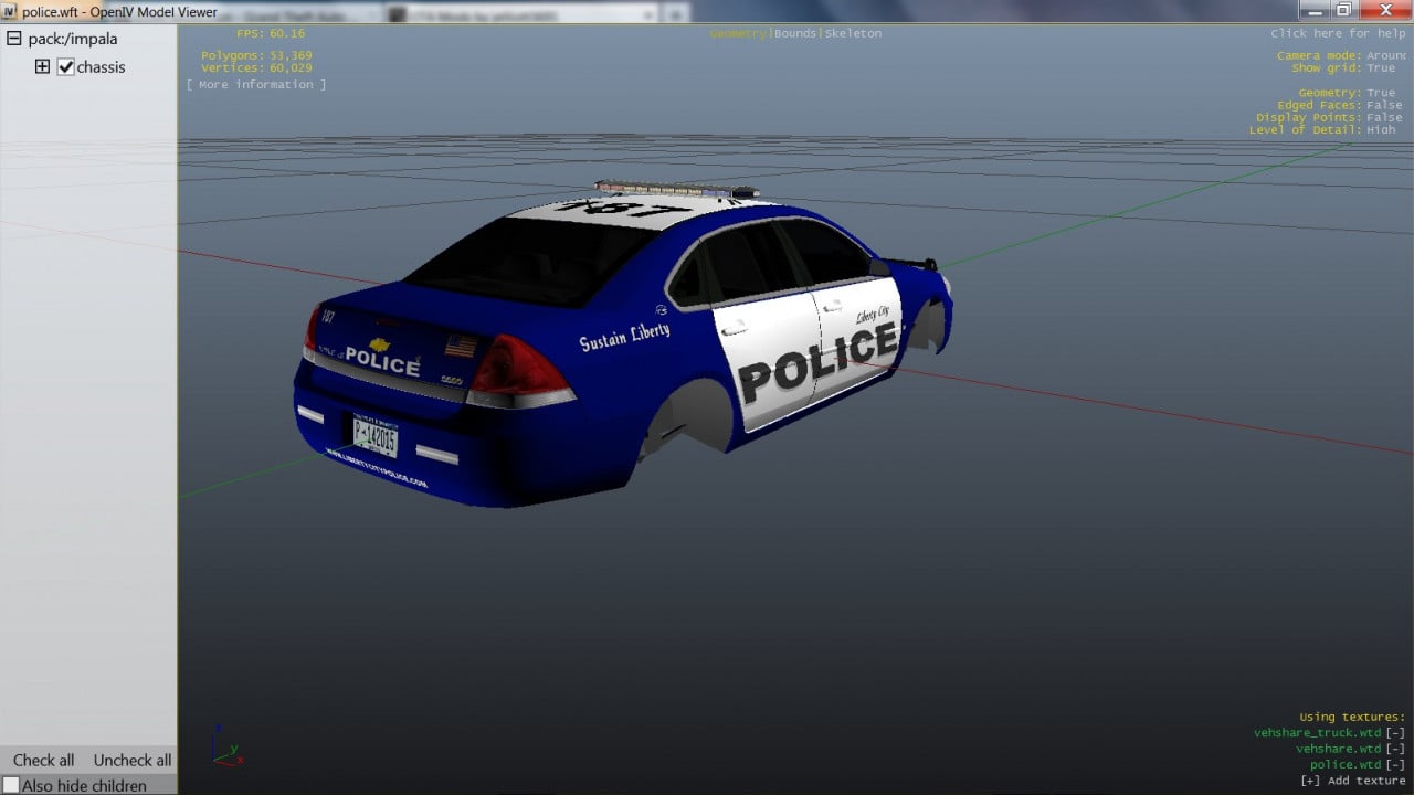 LCPD Blue and White Theme for Impala, Charger, and Tahoe