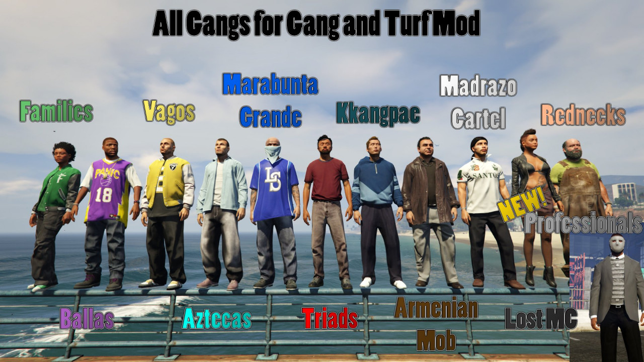 All Gangs for Gang and Turf Mod