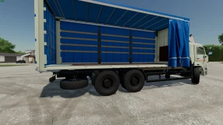 KAMAZ 6520 Curtain+Tandem Trailer v 1.0 thumbnail 4