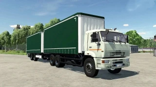 KAMAZ 6520 Curtain+Tandem Trailer v 1.0 thumbnail 2