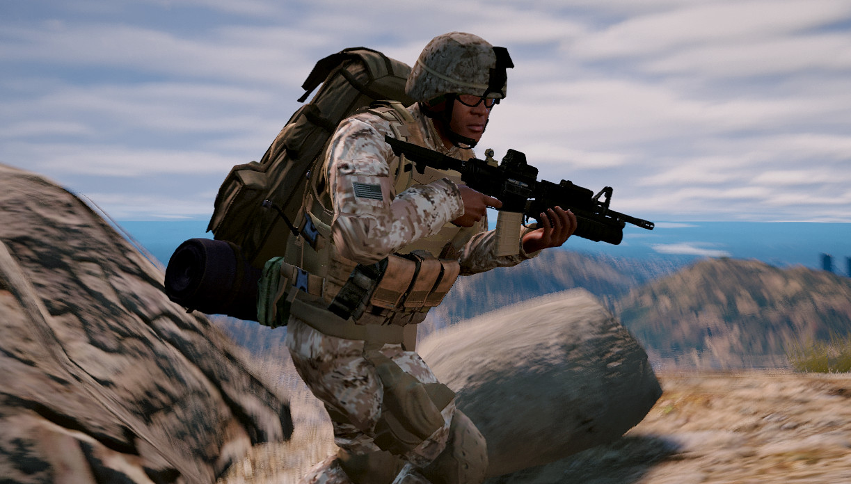 US Marine Desert MARPAT Outfits for Franklin, Trevor and Michael