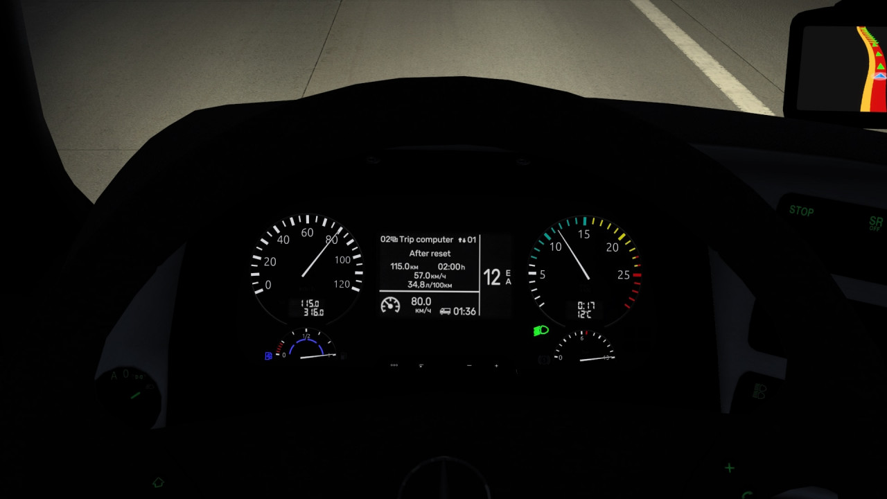Mercedes-Benz Actros MP3 Improved Dashboard