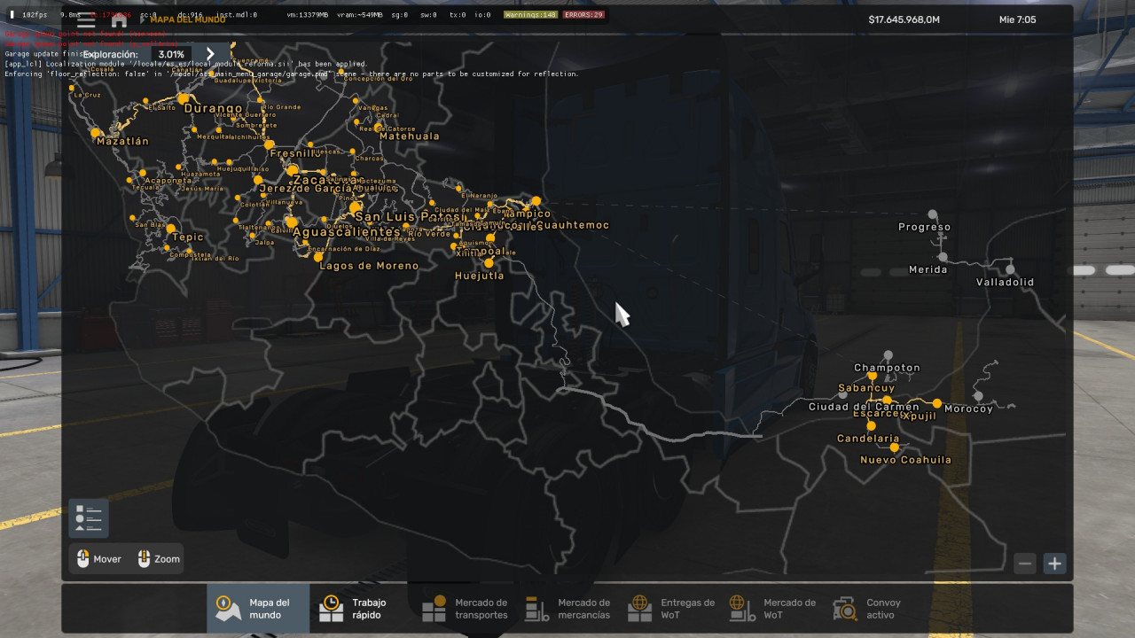 MAPA UNIMEX + CENTRALES