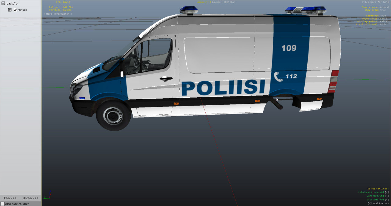 Finnish Police Van Texture