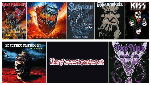 Pack of pennants rock bands 2 1.0