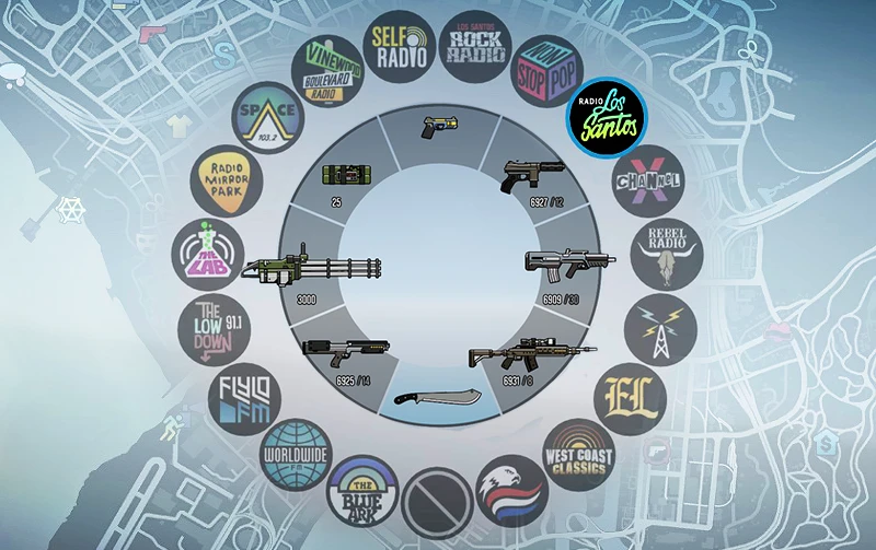 Colorful HUD (Weapons, Radio & Map Blips) - GTA 5