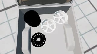 Pickup Bed with steel rims and TWS Rims