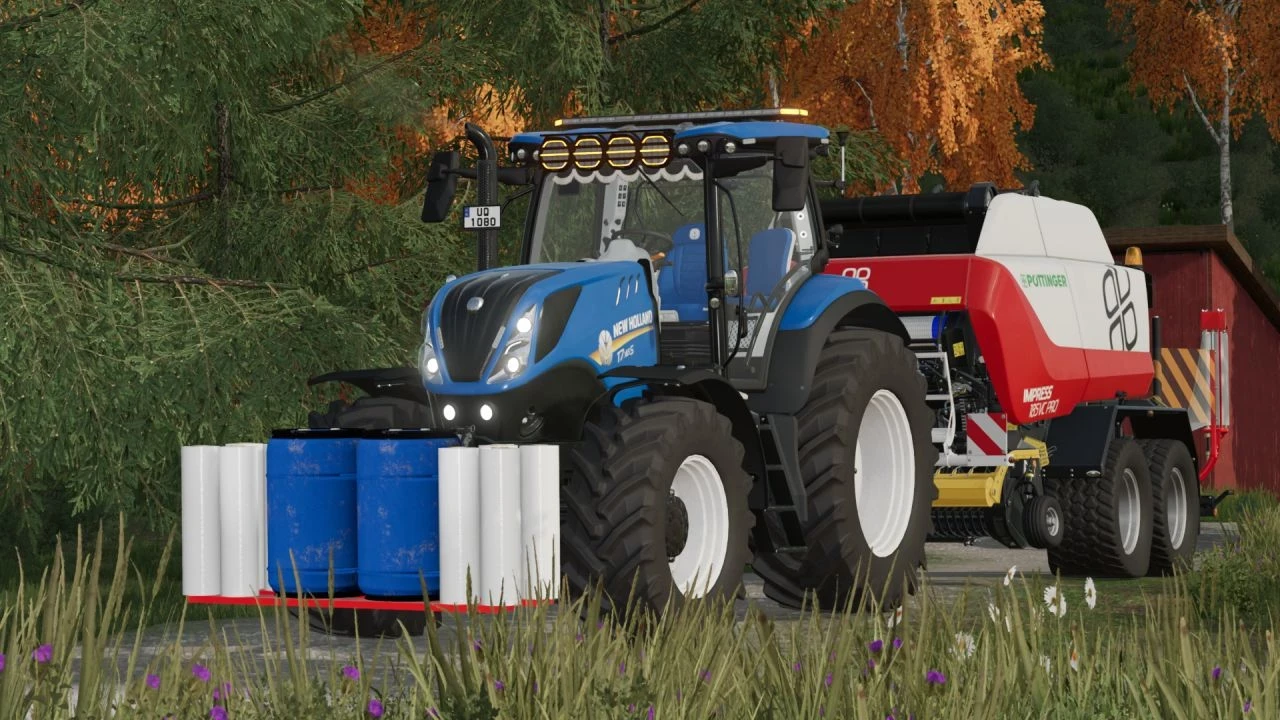 Balewrap/Silage Barrel Holder v 1.0