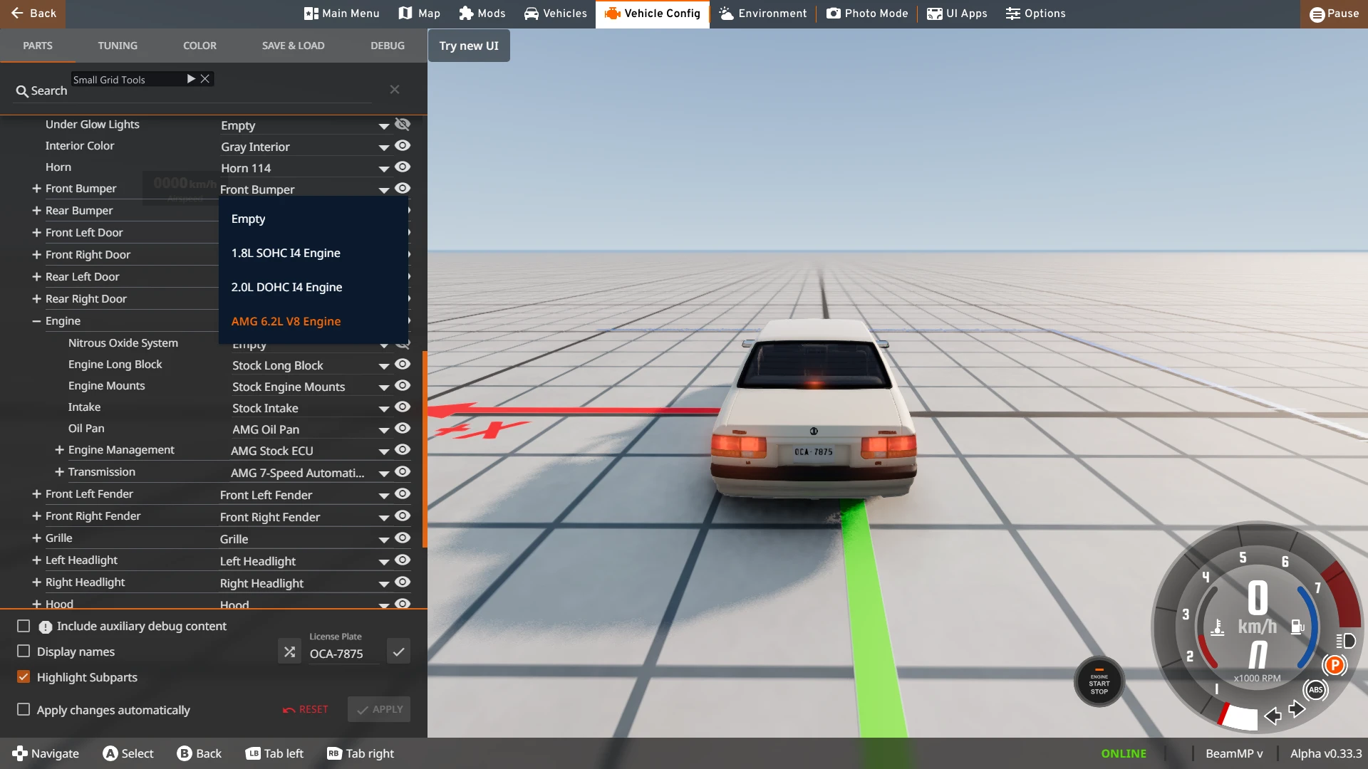 AMG 6.2 engine for old gen pessima 1.0 - BeamNG.drive