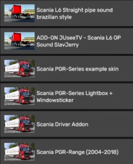 [Add-On] SlavJerry Scania L6 SP Sound To Scania PGR by JUseeTV 1.0 thumbnail 7