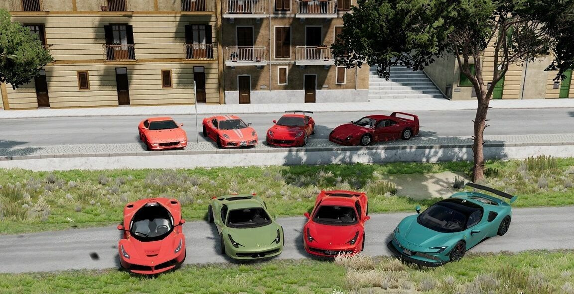 Italian Luxury Sports High-Quality Cars Pack BeamNG