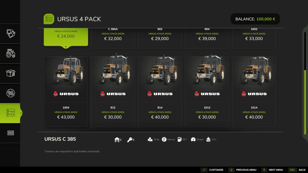 FS25 Ursus 4 pack