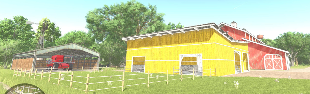 FS25 Cowbarn Yellow