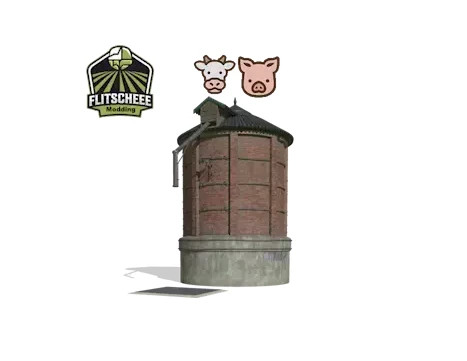 Feed mixing silo for cows and pigs