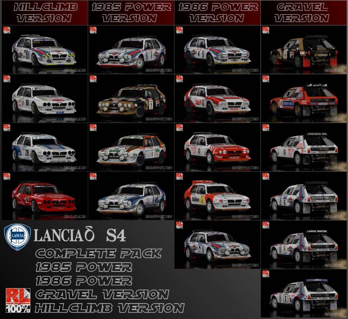 Rallylegends Mod - Lancia Delta S4 - Gr.B 1985/1986 + Gravel Version image 2
